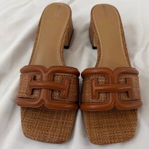 Sam Edelman Women's Waylon Block Heel Slide Sandals Brown